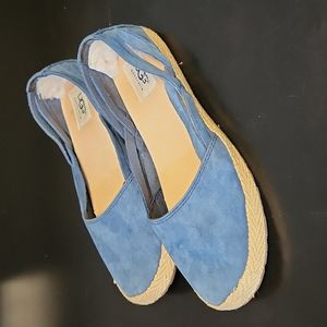 UGG Womens Cicily Slip Ons Navy Nubuck Size 8